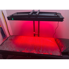 New JuvaMAX 785w Total Body Red Light Therapy Pain Relief Weight Loss Panel with LCD Controls and Over the Bed Stand