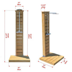 Dundalk LeisureCraft Canadian Timber Sierra Pillar Outdoor Shower