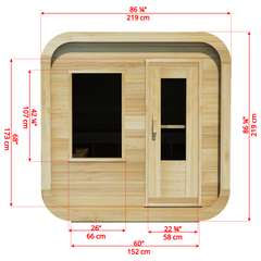 Dundalk Leisurecraft Canadian Timber 2-4 Person Luna Sauna | CTC22LU