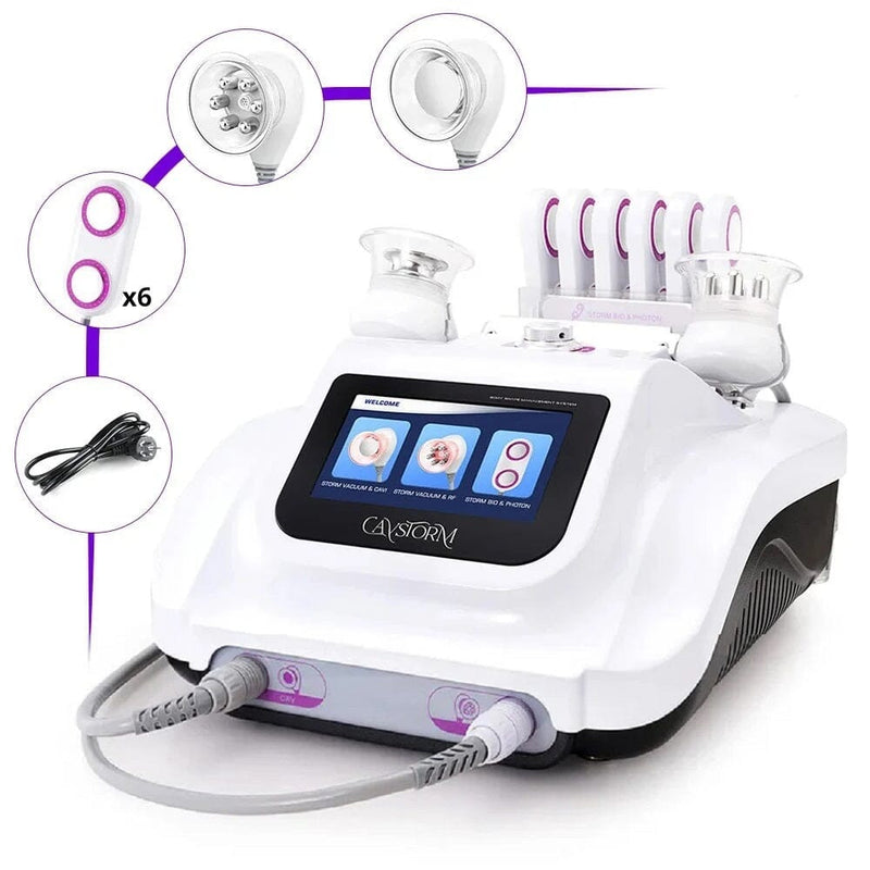 BRÜUN 40K Ultrasonic Cavitation Skin Rejuvenation 3.0 Slim Microcurrent R-F Vacuum Machine Body Shaping Skin Tightening for Spa & Home Use