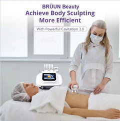 BRÜUN 40K Ultrasonic Cavitation Skin Rejuvenation 3.0 Slim Microcurrent R-F Vacuum Machine Body Shaping Skin Tightening for Spa & Home Use